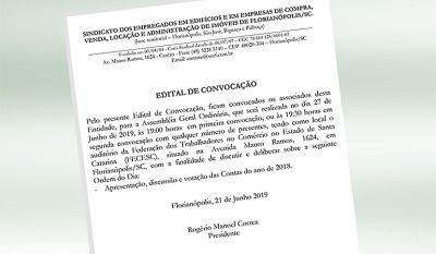 Assembleia Geral Ordinária será realizada dia 27/06