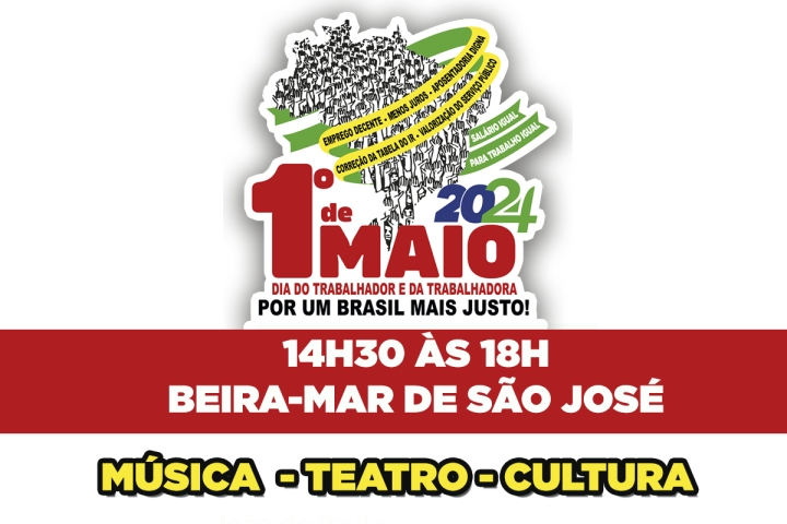 Ato política cultural acontecerá na Beira-mar de São José em 1º de maio